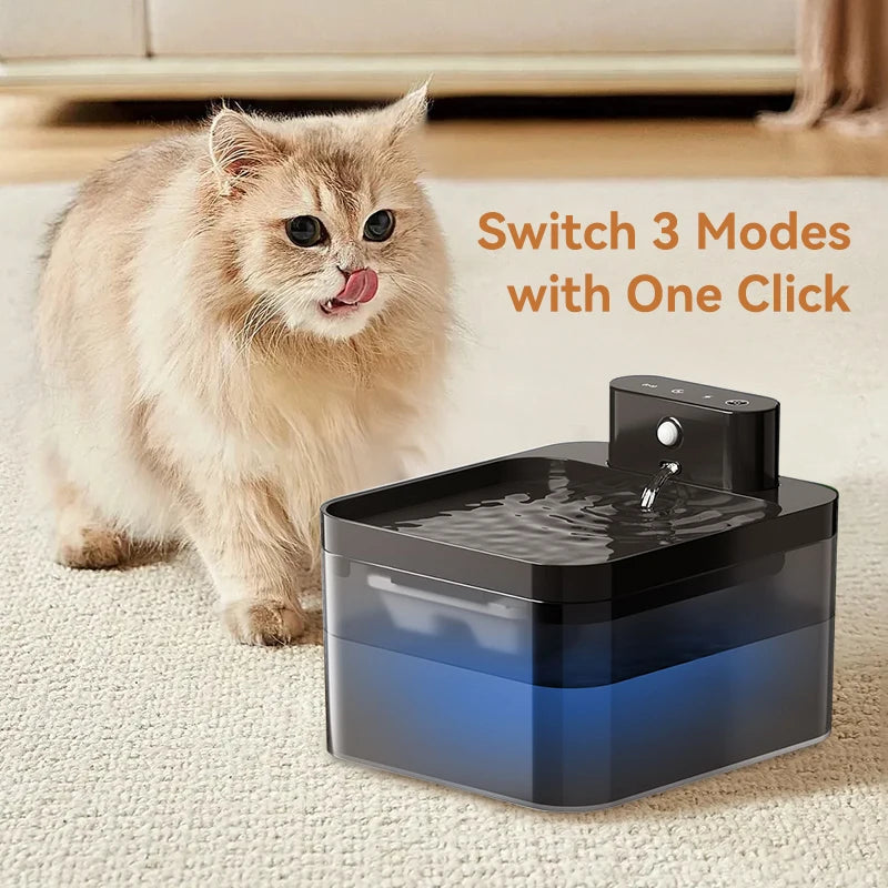 ROJECO Wireless Automatic Cat Water Fountain 2600mAh with Infrared Sensor