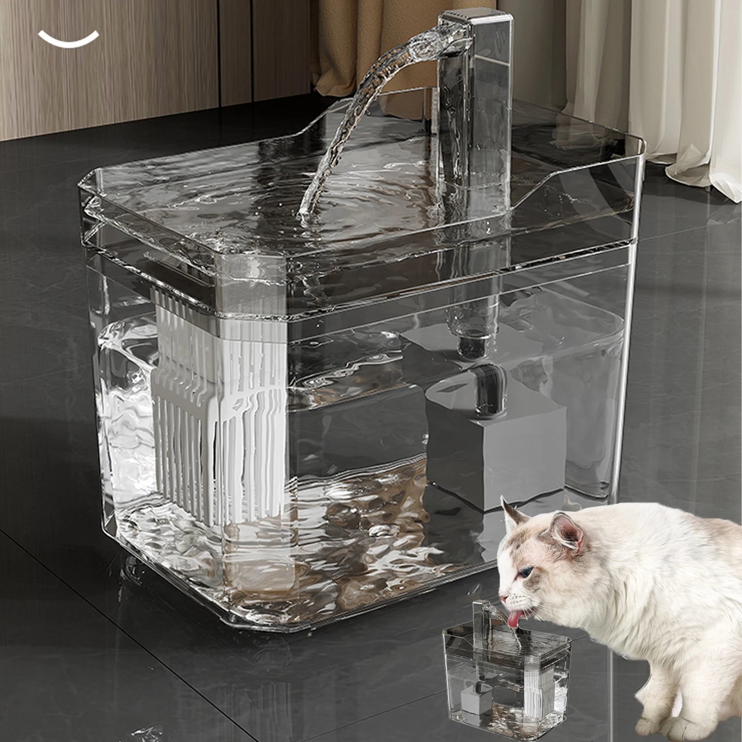 1.5L Cat Water Dispenser with Pump Filtered