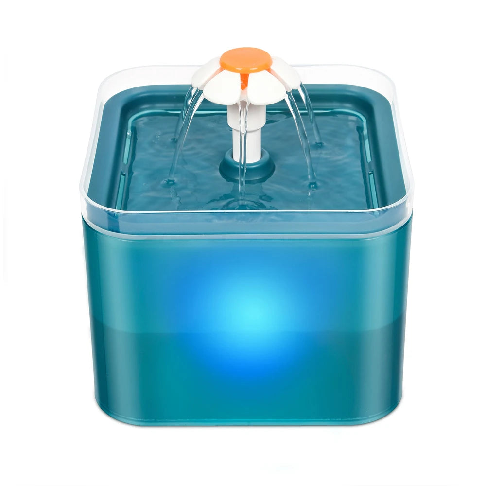2L Automatic Cats and Dogs Water Fountain with LED Lighting USB